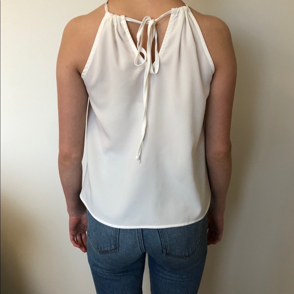 White tie back cami